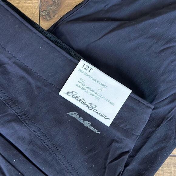 NWT Eddie Bauer size 12 tall 12T 
 black Sightscape Horizon Ankle pants - Picture 4 of 6
